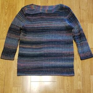 Leo & Nicole smoky tones boatneck sweater sz pM